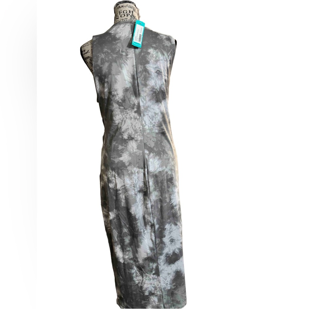 NWT Nine Britton | Stitch Fix Ruched Silver/Grey Halter Midi Dress
